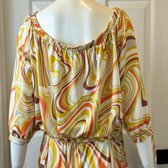 CHELSEA TAYLOR Stylish Multicolor Swirl Jumpsuit Size 2X F30 - Picture 3 of 13